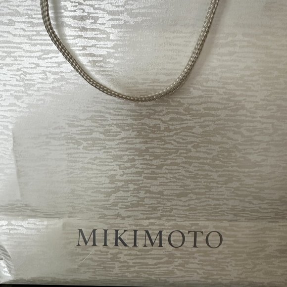 MIKIMOTO 18K Gold Pearl Paperclip Chain Necklace - Picture 8 of 9